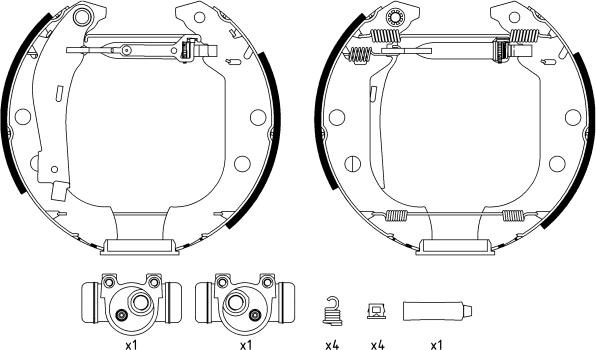 Textar 84038100 - Bremžu loku komplekts www.autospares.lv