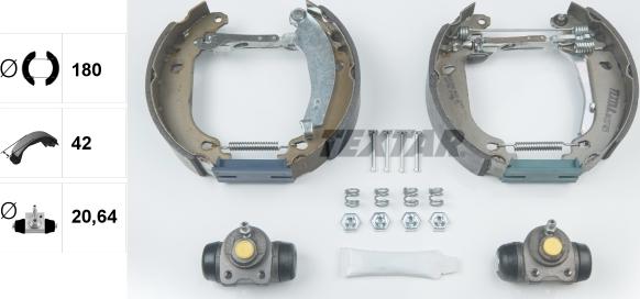 Textar 84037409 - Bremžu loku komplekts www.autospares.lv