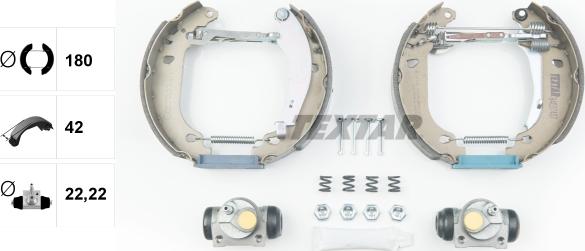 Textar 84037407 - Bremžu loku komplekts www.autospares.lv