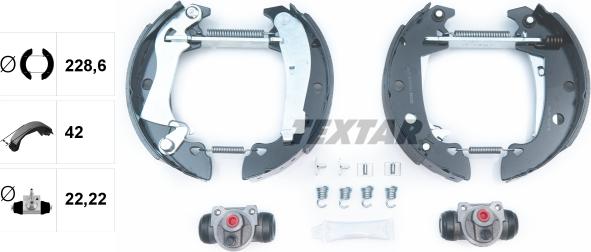 Textar 84029200 - Bremžu loku komplekts www.autospares.lv