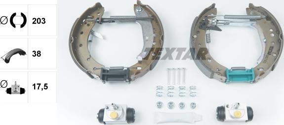 Textar 84071400 - Bremžu loku komplekts www.autospares.lv