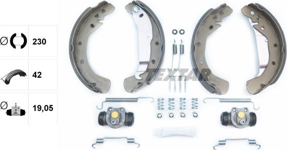 Textar 83049001 - Bremžu loku komplekts www.autospares.lv