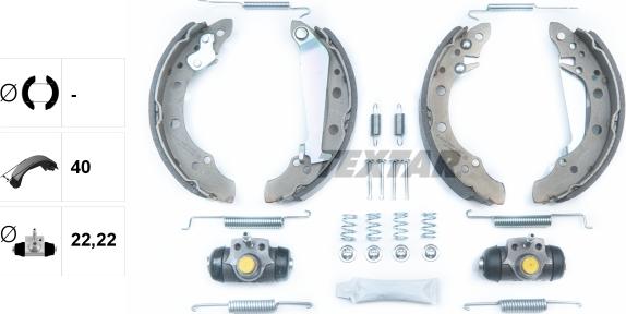 Textar 83044701 - Brake Shoe Set www.autospares.lv