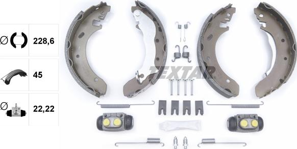 Textar 83046400 - Bremžu loku komplekts www.autospares.lv