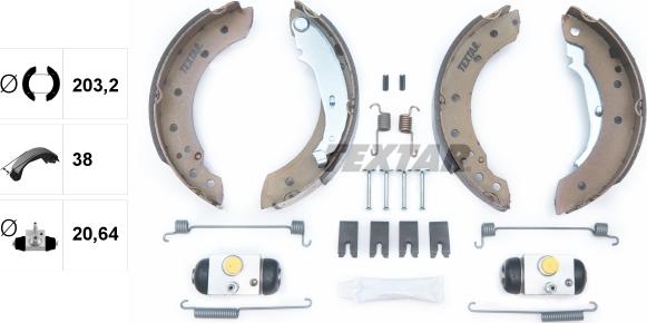 Textar 83048007 - Bremžu loku komplekts www.autospares.lv