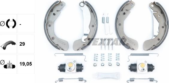 Textar 83058100 - Bremžu loku komplekts www.autospares.lv