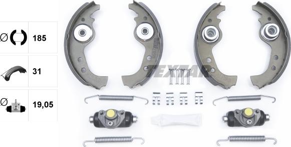 Textar 83005900 - Bremžu loku komplekts www.autospares.lv