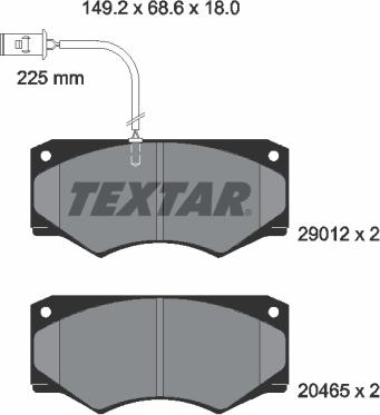 Textar 2901201 - Bremžu uzliku kompl., Disku bremzes autospares.lv