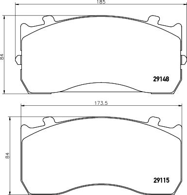 Textar 2914812 - Brake Pad Set, disc brake www.autospares.lv