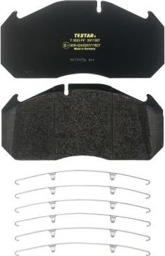 Textar 2911307 - Brake Pad Set, disc brake www.autospares.lv