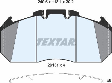 Textar 2913111 - Bremžu uzliku kompl., Disku bremzes www.autospares.lv