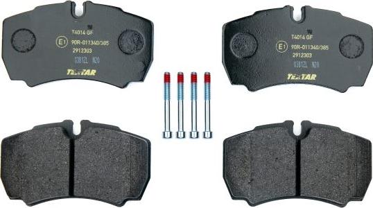 Textar 2912303 - Brake Pad Set, disc brake www.autospares.lv