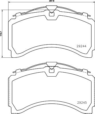 Textar 2924401 - Bremžu uzliku kompl., Disku bremzes www.autospares.lv