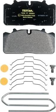 Textar 2928501 - Brake Pad Set, disc brake www.autospares.lv