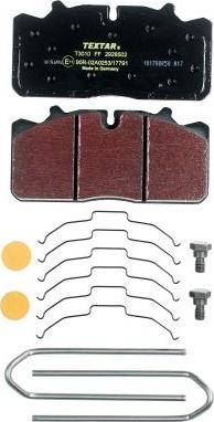 Textar 2928502 - Brake Pad Set, disc brake www.autospares.lv