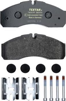 Textar 2923701 - Brake Pad Set, disc brake www.autospares.lv