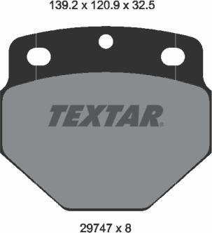 Textar 2974703 - Bremžu uzliku kompl., Disku bremzes www.autospares.lv