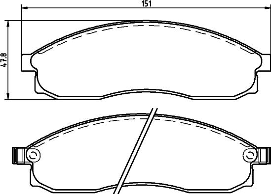 BOSCH 0 986 AB2 236 - Brake Pad Set, disc brake www.autospares.lv