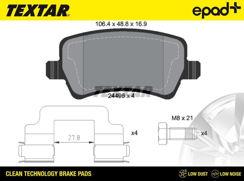 Textar 2449601CP - Bremžu uzliku kompl., Disku bremzes autospares.lv