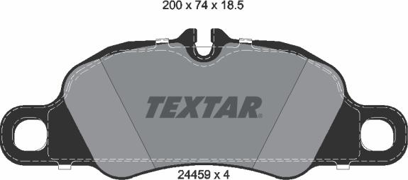 Textar 2445902 - Bremžu uzliku kompl., Disku bremzes www.autospares.lv