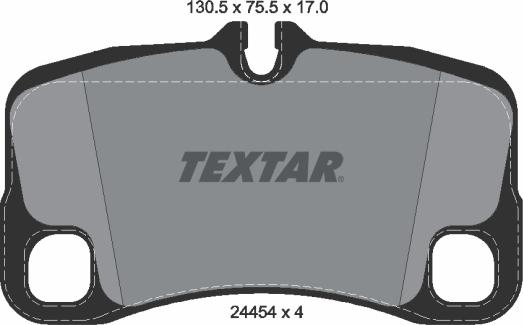 Textar 2445403 - Bremžu uzliku kompl., Disku bremzes autospares.lv