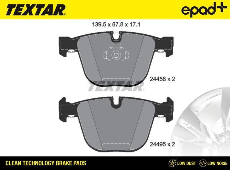 Textar 2445801CP - Bremžu uzliku kompl., Disku bremzes www.autospares.lv