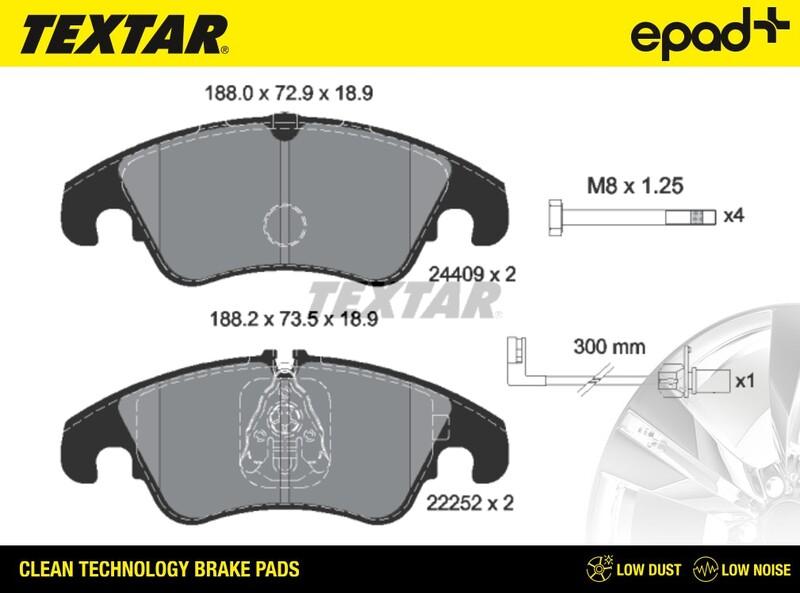 Textar 2440903CP - Тормозные колодки, дисковые, комплект www.autospares.lv