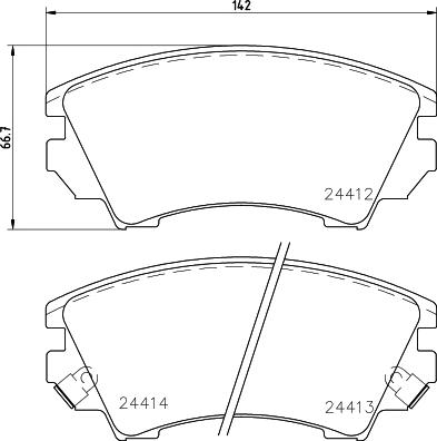 Textar 2441205 - Bremžu uzliku kompl., Disku bremzes autospares.lv