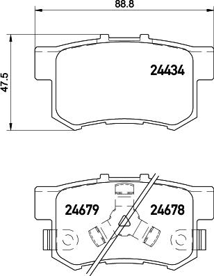 Textar 2443401 - Bremžu uzliku kompl., Disku bremzes www.autospares.lv