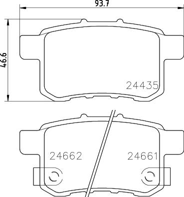 Textar 2443503 - Bremžu uzliku kompl., Disku bremzes autospares.lv