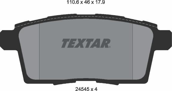 Textar 2454501 - Bremžu uzliku kompl., Disku bremzes autospares.lv