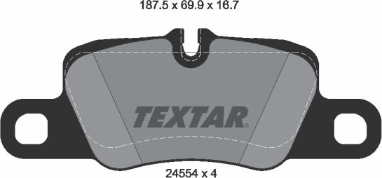 Textar 2455404 - Bremžu uzliku kompl., Disku bremzes www.autospares.lv