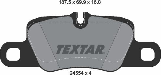 Textar 2455402 - Bremžu uzliku kompl., Disku bremzes www.autospares.lv