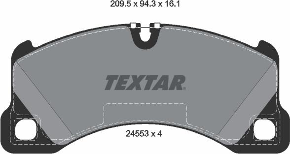 Textar 2455301 - Bremžu uzliku kompl., Disku bremzes www.autospares.lv