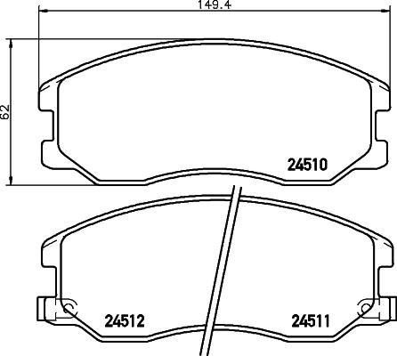 Textar 2451003 - Bremžu uzliku kompl., Disku bremzes www.autospares.lv