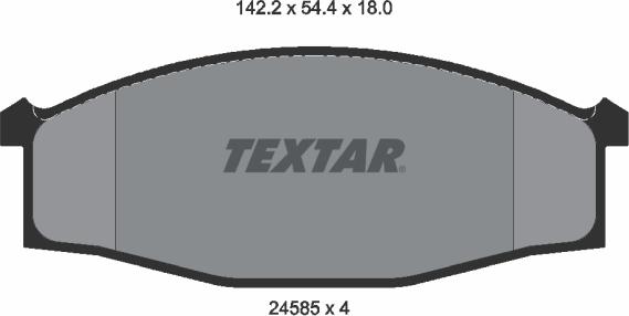 Textar 2458501 - Bremžu uzliku kompl., Disku bremzes www.autospares.lv