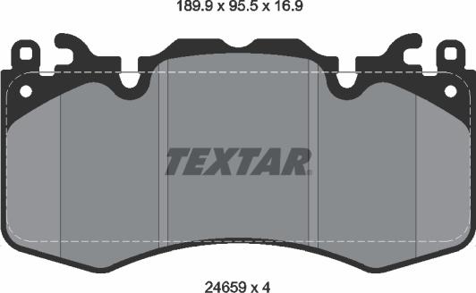 Textar 2465901 - Bremžu uzliku kompl., Disku bremzes www.autospares.lv