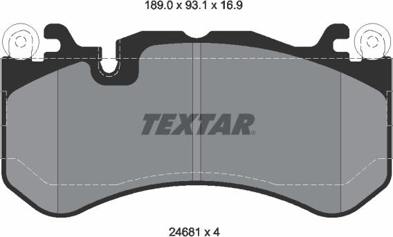 Textar 2468101 - Bremžu uzliku kompl., Disku bremzes autospares.lv