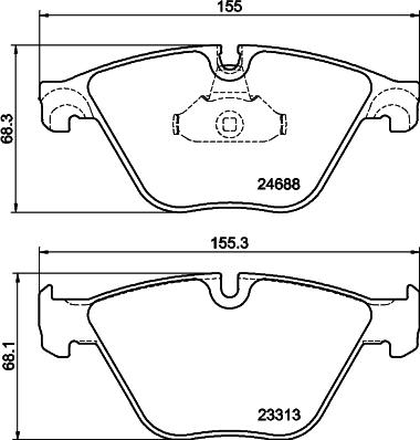 Textar 2468803 - Bremžu uzliku kompl., Disku bremzes www.autospares.lv