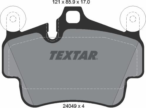 Textar 2404901 - Bremžu uzliku kompl., Disku bremzes www.autospares.lv