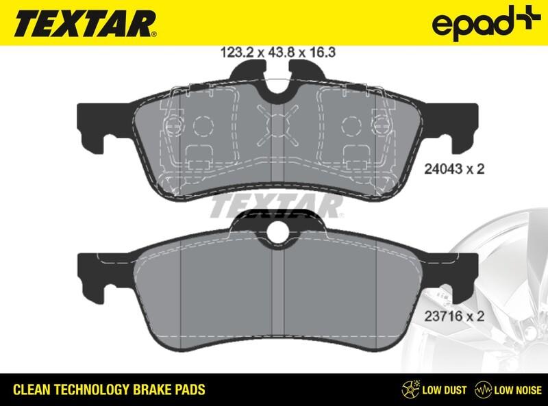 Textar 2404301CP - Bremžu uzliku kompl., Disku bremzes www.autospares.lv