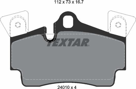 Textar 2401001 - Тормозные колодки, дисковые, комплект www.autospares.lv