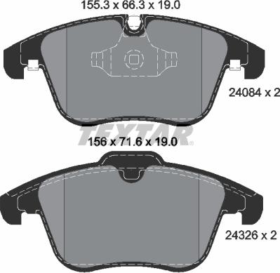 Textar 2408401 - Brake Pad Set, disc brake www.autospares.lv