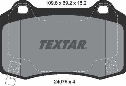 Textar 2407601 - Bremžu uzliku kompl., Disku bremzes www.autospares.lv