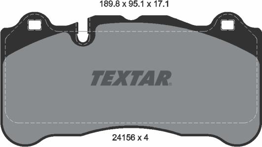 Textar 2415601 - Bremžu uzliku kompl., Disku bremzes www.autospares.lv