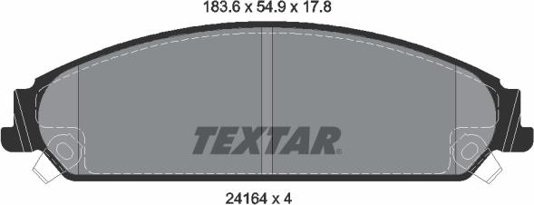 Textar 2416401 - Bremžu uzliku kompl., Disku bremzes www.autospares.lv