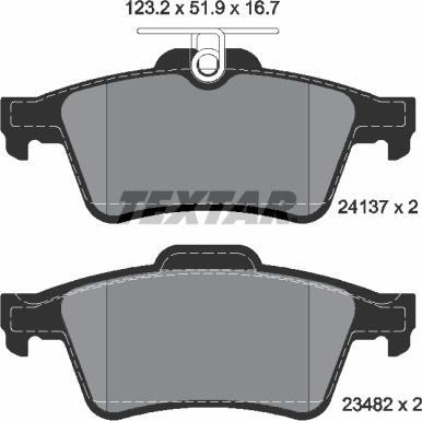 Textar 2413701 - Brake Pad Set, disc brake www.autospares.lv