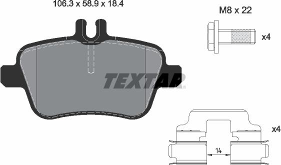 Textar 2484801 - Bremžu uzliku kompl., Disku bremzes www.autospares.lv