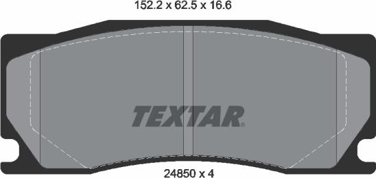 Textar 2485001 - Bremžu uzliku kompl., Disku bremzes autospares.lv