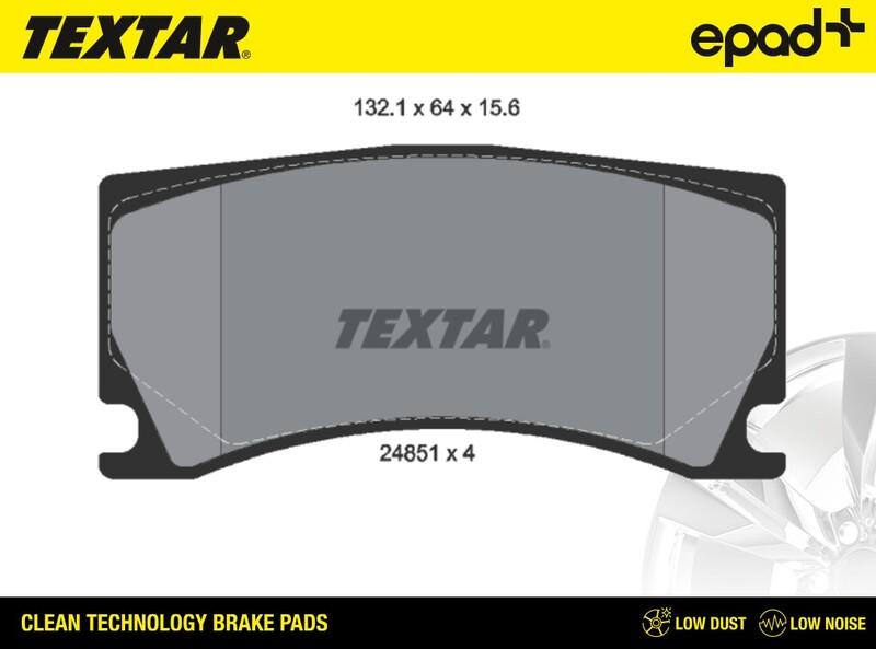 Textar 2485101CP - Bremžu uzliku kompl., Disku bremzes www.autospares.lv